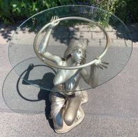 Tisch Bronze silber patiniert Akt Frau Glasplatte rund Erotik NEU Nordrhein-Westfalen - Kaarst Vorschau