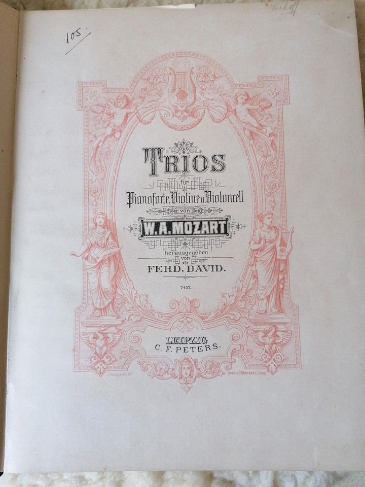 Trios, W. A. Mozart von Ferd. David., Musiknoten in Rohrdorf