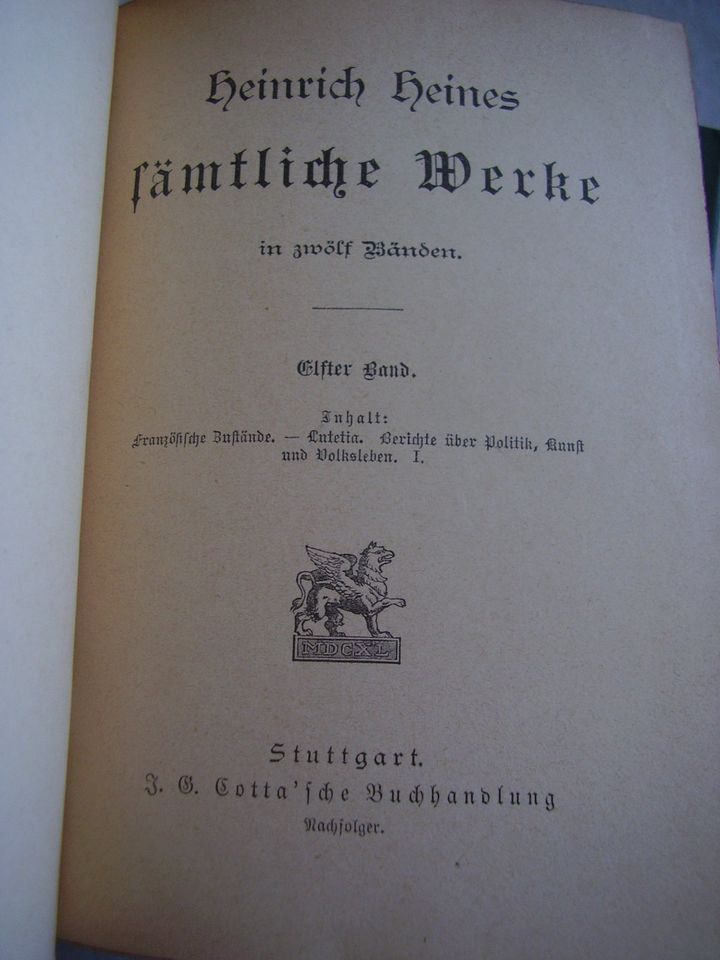 Heinrich Heines sämtliche Werke in 12 Bänden - vintage in Bremen