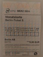 Berlin Ticket S März 2024 Monatskarte Monatsticket Berlin - Steglitz Vorschau