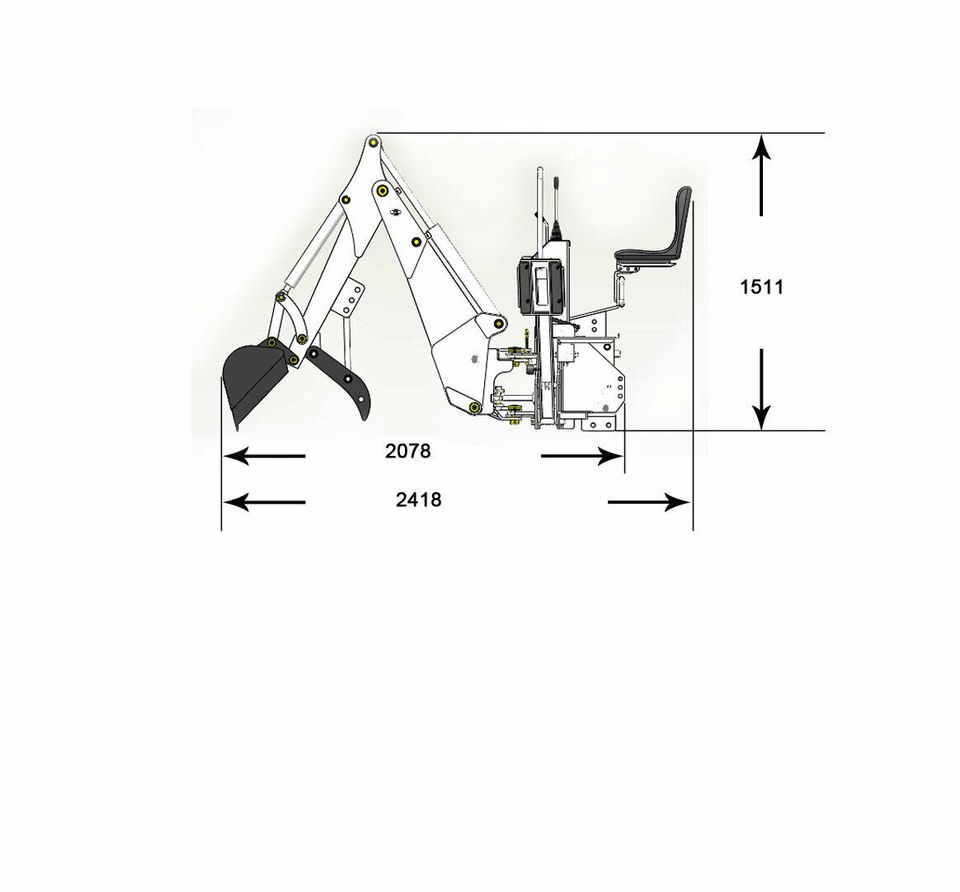 Heckbagger Anbaubagger Minibagger BH-7 für Traktor Kleintraktor in Berlin