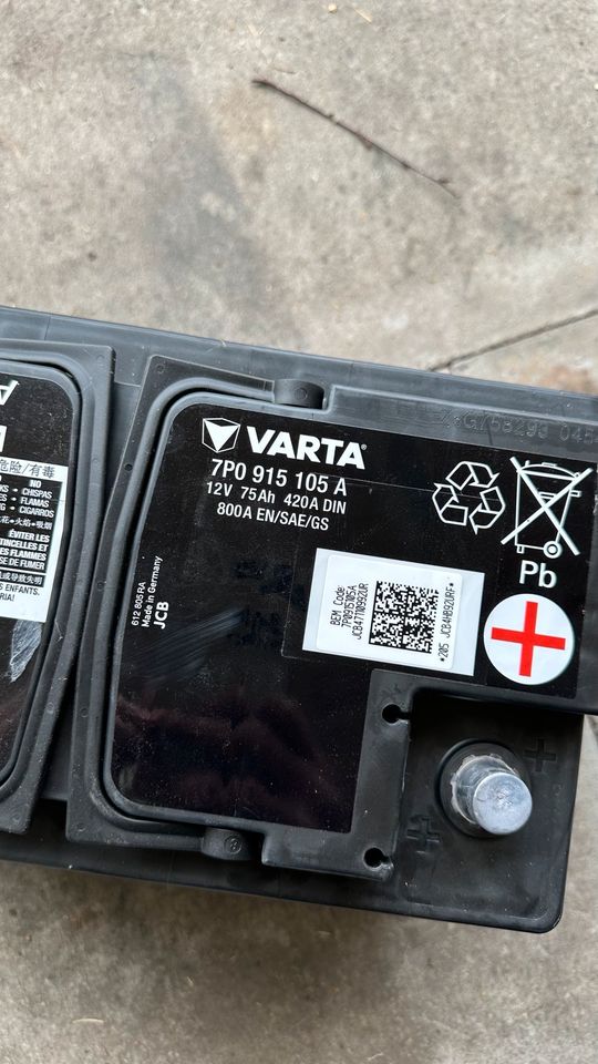 Original Audi Varta AGM Batterie 7P0 915 105 A \ 12V 75Ah 420A in
