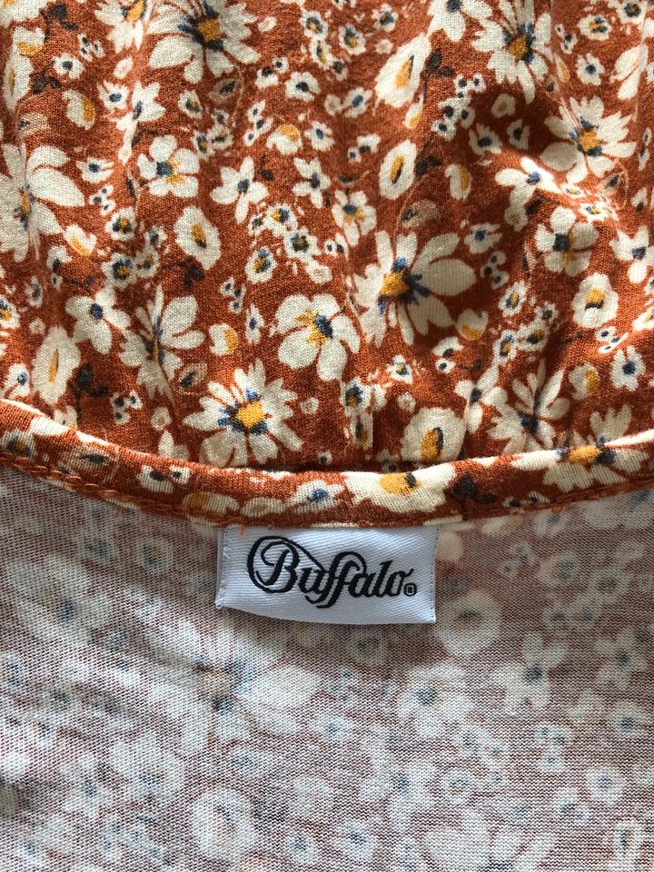 Buffalo Shirtkleid Sommerkleid neu braun weiß Gr. L Viskose in Rüdersdorf