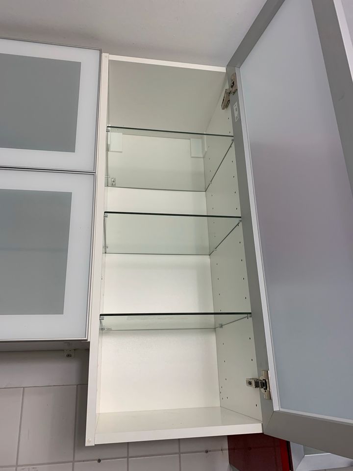 Ikea Metod Hängeschrank 40x100 cm Jutis Tür mit Glaseinlegeböden in Karlsruhe