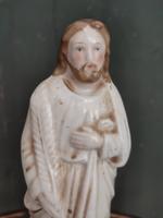 Antike Heiligenfigur Jesus Porzellan 1900 alt Vintage Josef Hessen - Groß-Gerau Vorschau