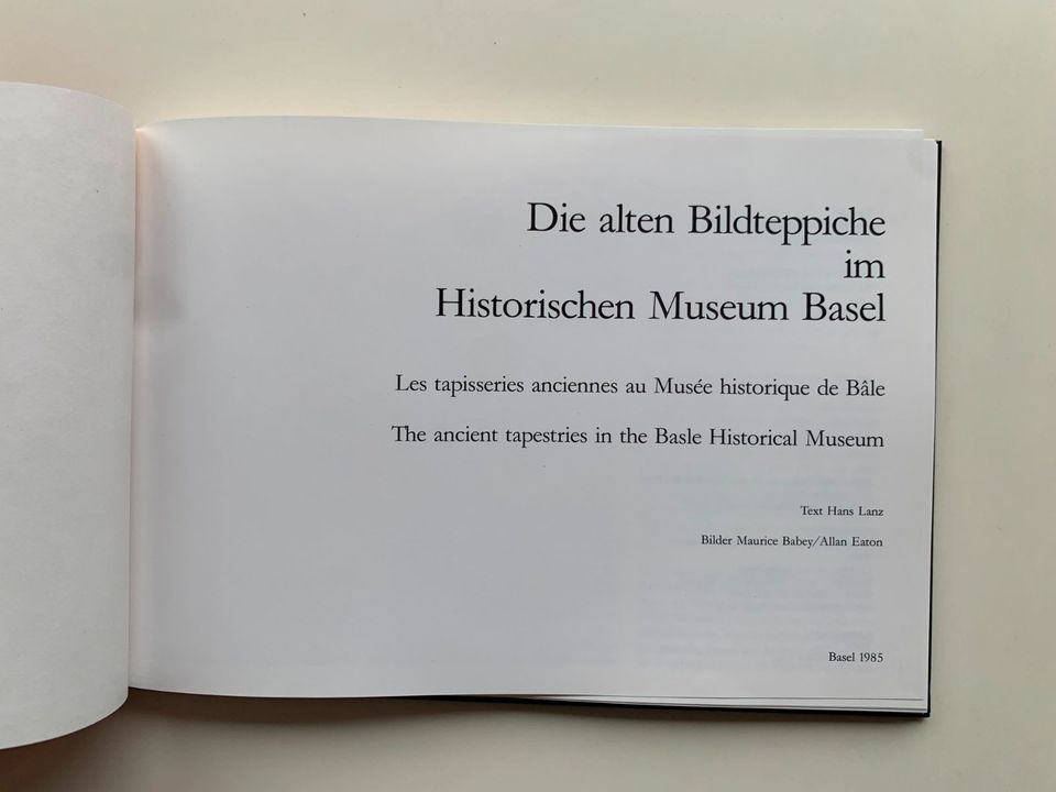 Hans Lanz, Die alten Bildteppiche im Historischen Museum Basel in Dortmund