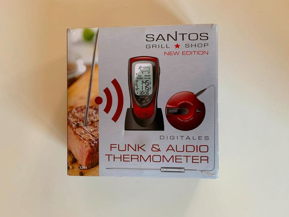 Digitales Funk- und Audio Grillthermometer von SANTOS