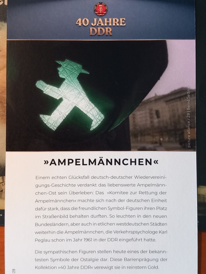 GOLDBRREN" AMPELMÄNNCHEN/MAUERBAU/MAUERFALL 999,9  AB 35 €GOLD PP in Bad Kissingen