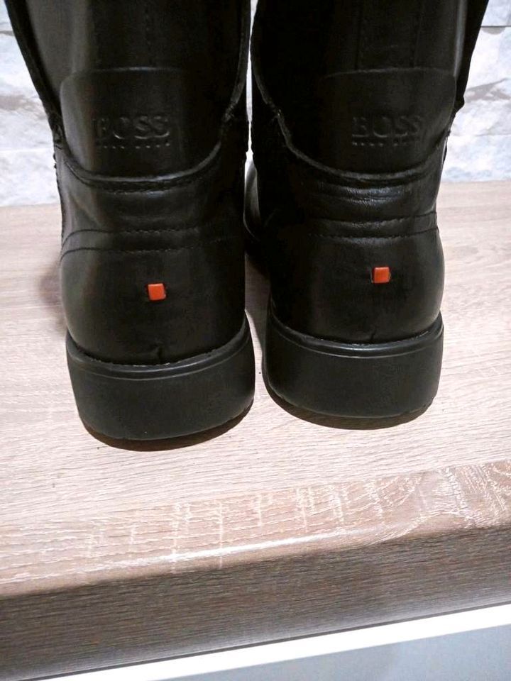 Hugo Boss Stiefel Designer Orange Stiefelette Schuhe Boots Leder in Nürnberg (Mittelfr)