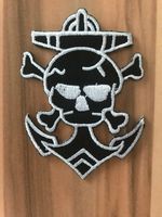 #10 Patch Totenkopf Anker weiß - Biker Kutte Weste Aufnäher Bayern - Krailling Vorschau