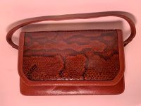 Noble Handtasche ECHTLEDER braun rot Wildleder Pochette Edel TOP! Baden-Württemberg - Frickenhausen Vorschau