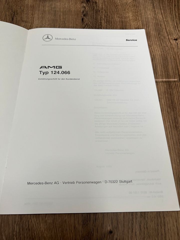 Mercedes Benz Werkstatthandbuch W124 320 CE Cabrio AMG in Murrhardt