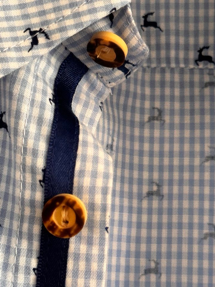 Trachten Hemd, für Jungs, Größe 152, blau, mit sehr schönen App in Aachen