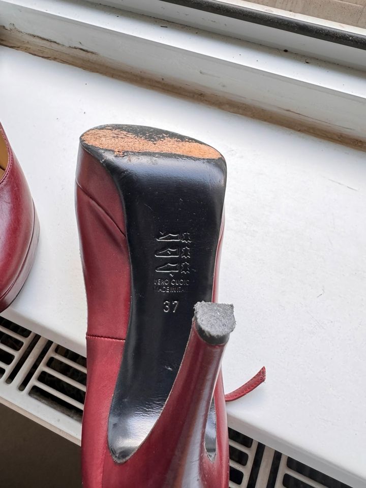 Phillip Hardy Paris Leder Plateau pumps high heels weinrot Gr 37 in Hamburg