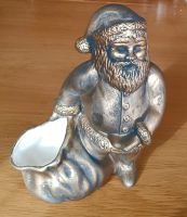 Weihnachtsmann mit Sack zum befüllen Nikolaus Keramik goldfarben Bayern - Ehingen Mittelfr Vorschau