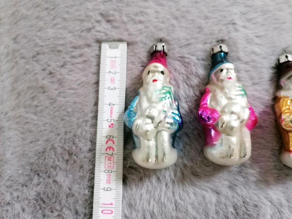 Lauschaglas Christbaumschmuck alt Nikolaus Figur Weihnachtsmann in Grimma