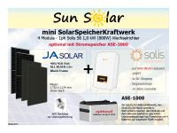 Mini SolarSpeicherKraftWERK 1620/1640 Watt & Solis 1,0 kW Brandenburg - Plattenburg Vorschau