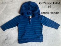 H&M Babypullover Hoodie Gr. 74 blau gestreift Kapuzenpulli Hessen - Groß-Gerau Vorschau