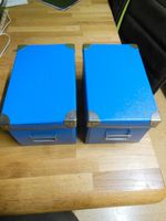 2 Aufbewahrungsboxen,Ordnungsbox,blau,Karton,25x16x14cm,neuwertig Baden-Württemberg - Neuenbürg Vorschau