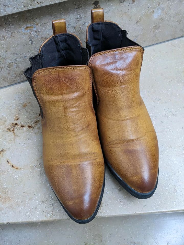 Chelsea Stiefeletten Cognac, orange, camel, braun Größe 37 in Berlin