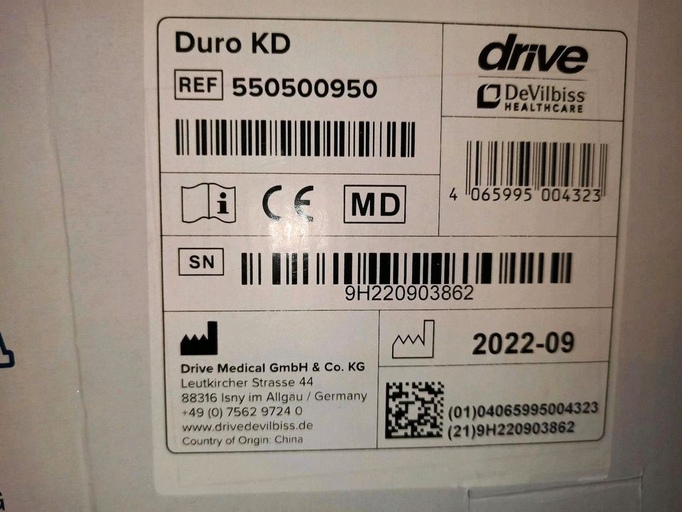 Duschstuhl Duro KD mit Rückenlehne "Neu" Senioren Hilfsmittel in Hamm