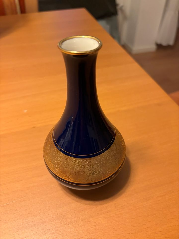 Lindner Kueps Bavaria Echt Cobalt Porzellan Vase in Flensburg