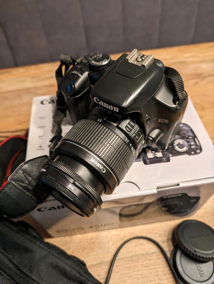 Canon EOS  450D Spiegelreflexkamera EF-S 18-55 IS Kit in Memmingen
