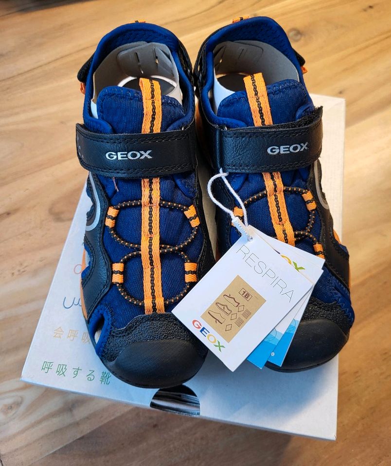 Geox Borealis Trekkingsandalen Sandalen Blau/Orange Gr.33 Neu in Wuppertal