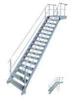 16 Stufen + Podest Treppe beids. Geländer B 100 cm H 282 - 350 cm Nordrhein-Westfalen - Hamminkeln Vorschau