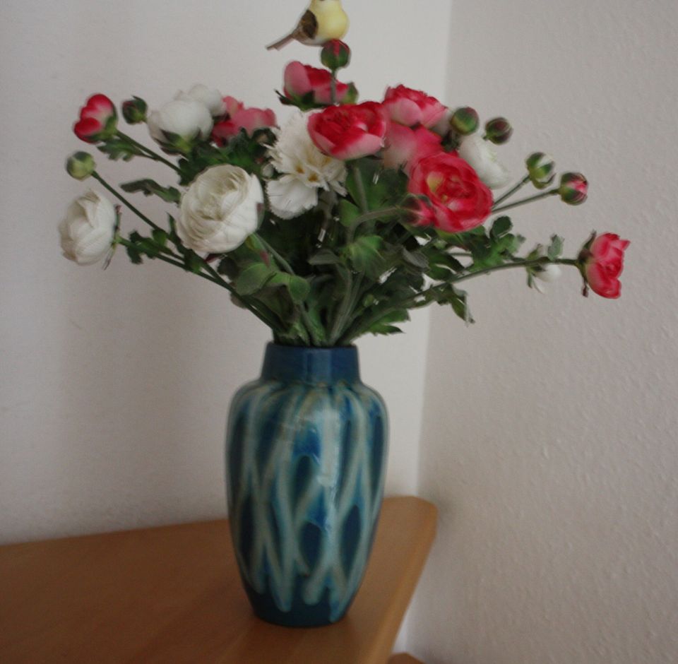 Keramikvase mit spezieller Glasur - Einzellstück 21 cm groß in Herrnburg