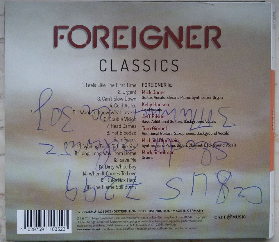 Foreigner - Classics CD in Hardheim