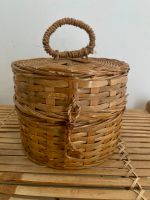 Vintage Korb Aufbewahrung rund Bambus Nordrhein-Westfalen - Kreuztal Vorschau