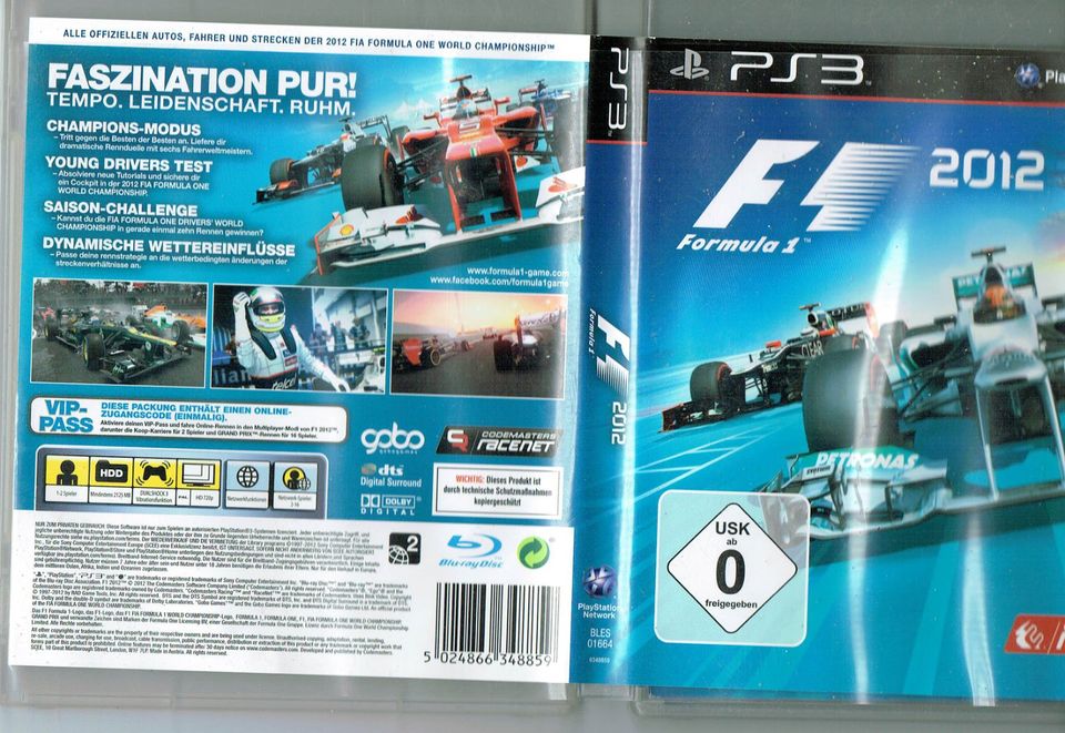 Playstation 3 Spiele, Autorennen, Formel 1, Rally in Adendorf