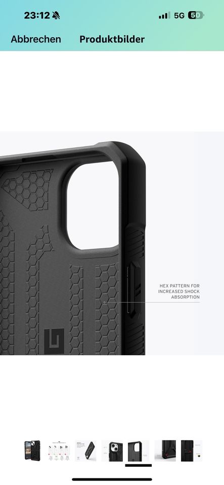 iPhone 15 Plus Schutzhülle/Case von UAG mit Kevlar in Köngen