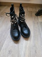 BOOTS KETTEN NIETEN 38 SCHWARZ LEDER Sachsen-Anhalt - Querfurt Vorschau