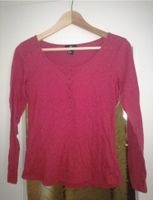 Rotes Langarm-Shirt mit Ausbrenner Muster / Lochmuster / Spitze Dortmund - Innenstadt-West Vorschau