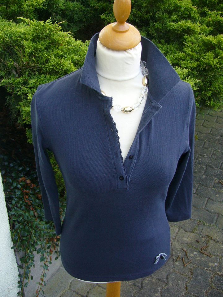 Margittes, 3/4 Arm - Shirt, Poloshirt, graublau, Gr. 38, neu in Eitorf