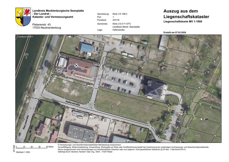 Mecklenburgische Seenplatte - Entwicklungsgrundstück 4.500 m² für Ferienapartments/Hotel in Waren (Müritz)