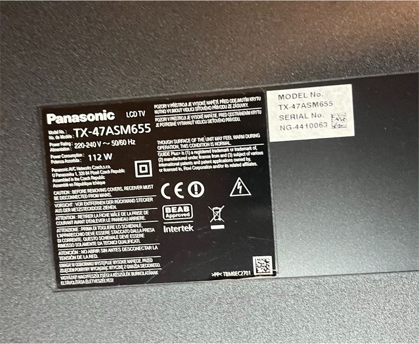 Panasonic 47 Zoll Fernseher TV in Schwerin