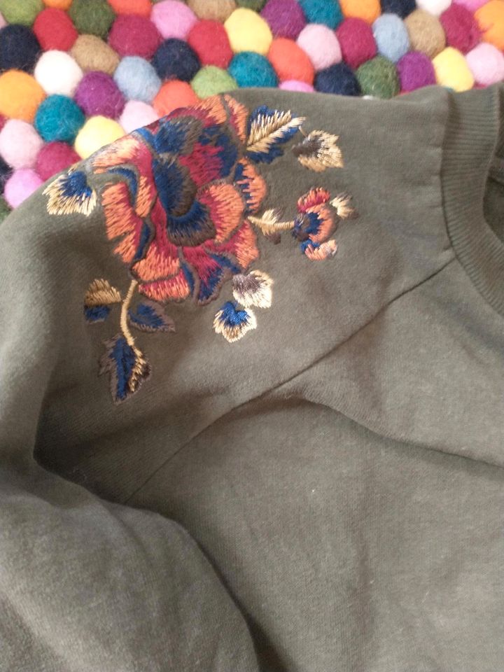 Next cooles Sweatshirt mit toller Stickerei in khakigrün in Köln