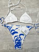 H&M Bikini blau weiß Stickerei M 38 Nordrhein-Westfalen - Meerbusch Vorschau
