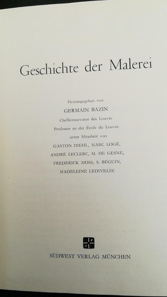 Germain Bazin, GESCHICHTE DER MALEREI, LEINEN in Olching