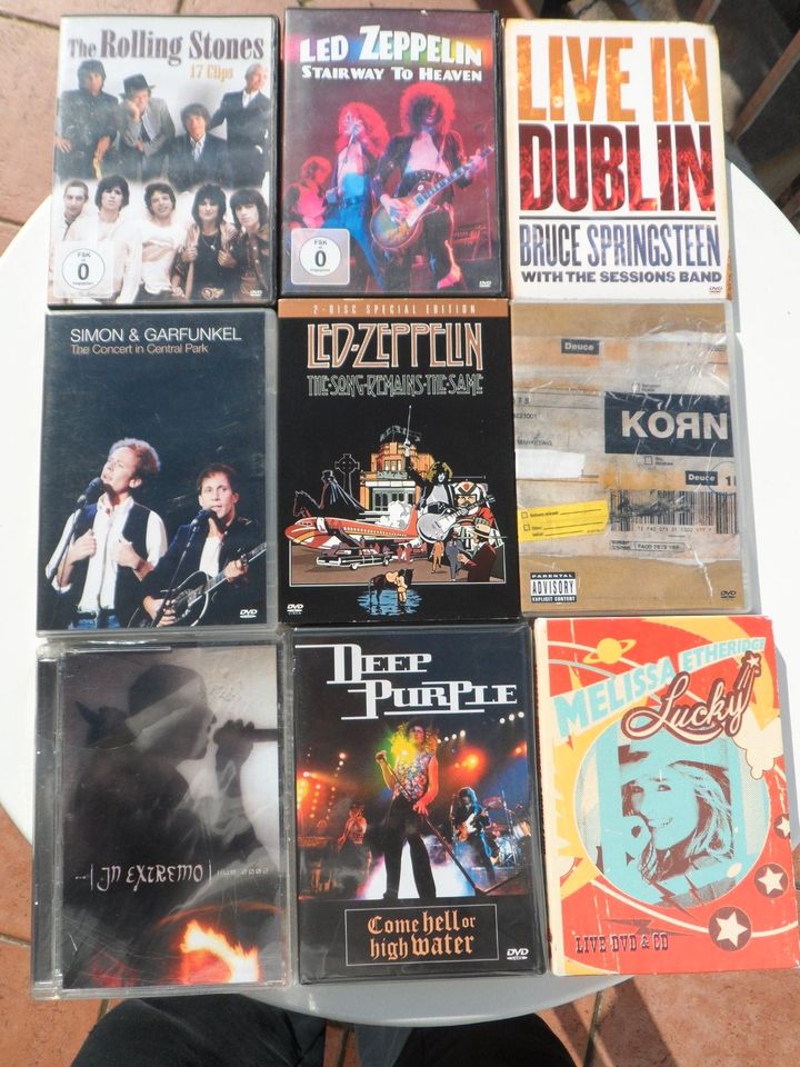 90 Musik DVD`s Rock, Metal, Iron Maiden, U2, AC/DC, Deep Purple in Ludwigshafen