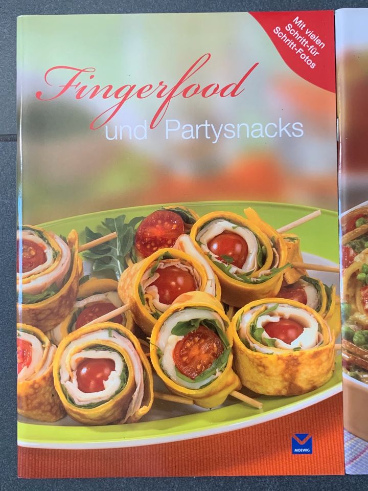 2 Kochbücher - Finger Food Partysnacks, Aufläufe, Wok asiatisch in Bahlingen