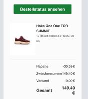 HOKA ONE ONE TOR SUMMIT DRIED FIG / COLD BREW Gr. 42 München - Maxvorstadt Vorschau