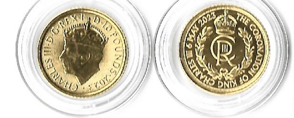 Royal Mint Gold Coronation 1/10 Unze Gold King König Charles III, in Kamp-Lintfort