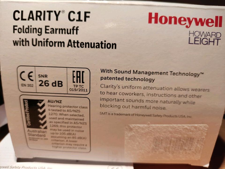 Honeywell Clarity C1F Folding Earmuff Faltbarer Kapselgehörschütz in Heidelberg