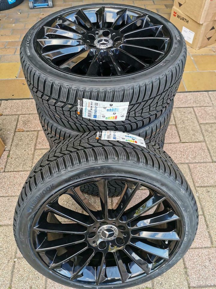 4 neu Winterreifen Hankook Alufelgen AMG 225/40 19" C-Klasse W205 in Philippsburg