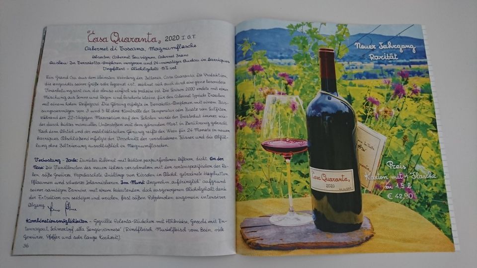 Toskana Fattoria La Vialla Katalog 23/24 Wein Öl Schafskäse Pasta in Berlin