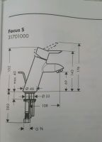 Waschtischarmatur Hansgrohe Focus S Baden-Württemberg - Bad Saulgau Vorschau